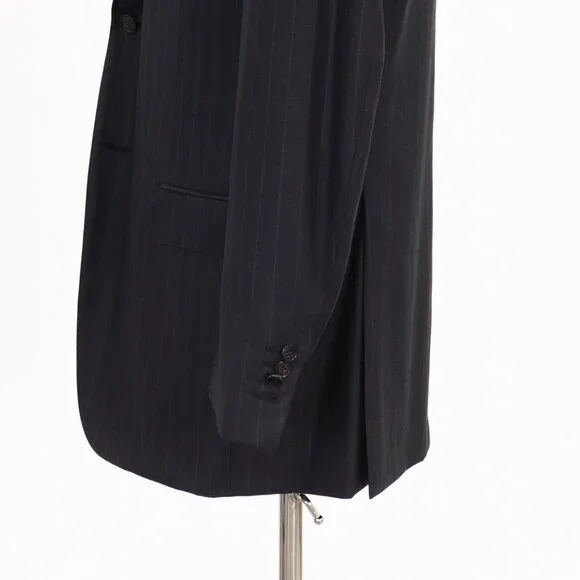 Ermenegildo Zegna 42L Gray Striped Two Button Suit Jacket O666